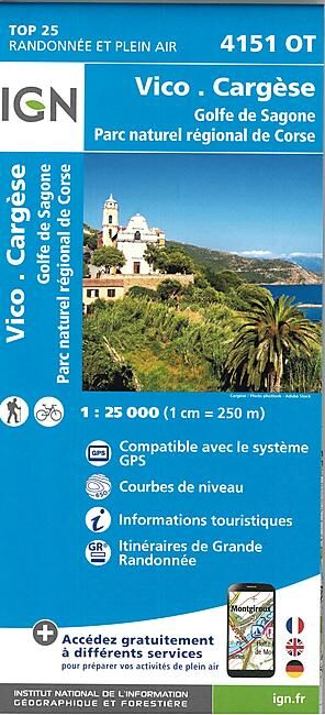 IGN - TOP25 4151OT VICO CARGESE 1 25 000