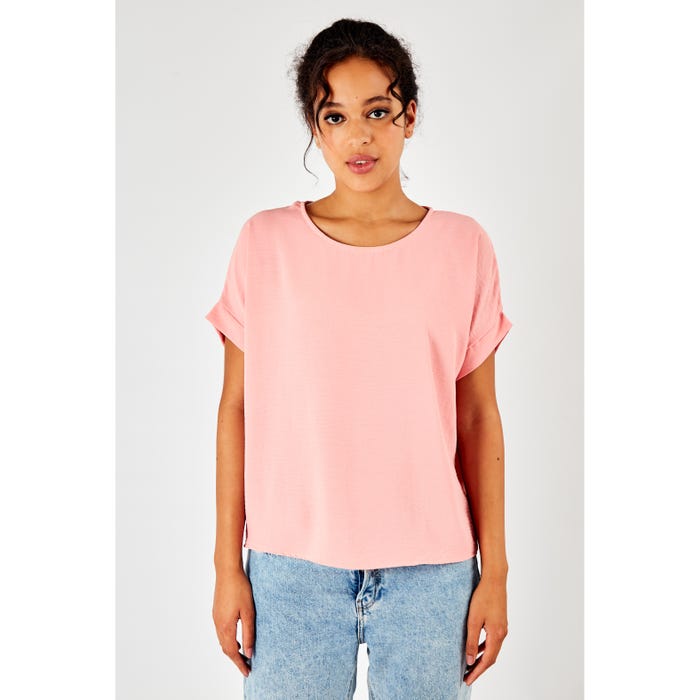 Veritas-T-shirt effen oversized