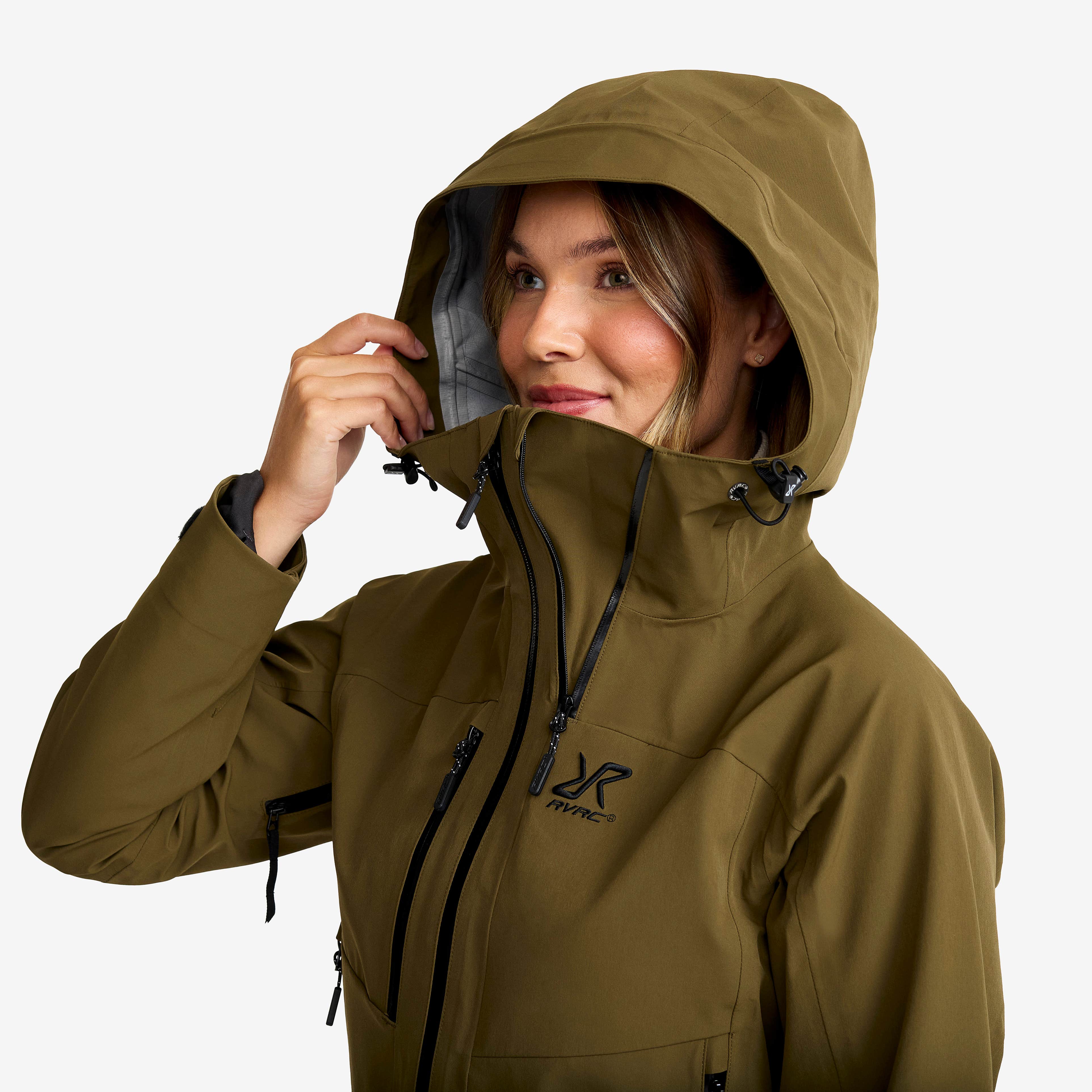 Cyclone 3L Shell Jacket Dame Dark Olive