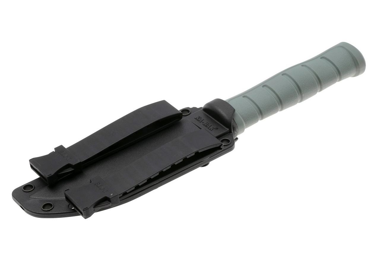 KA-BAR Dust II 6101, Blackwashed D2, Grey-Green GFN, vaststaand mes