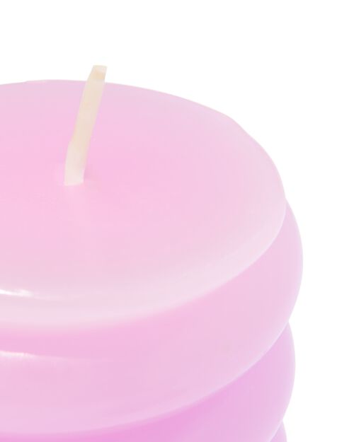 bougie cylindrique nervurée 5,5 x 15 verte