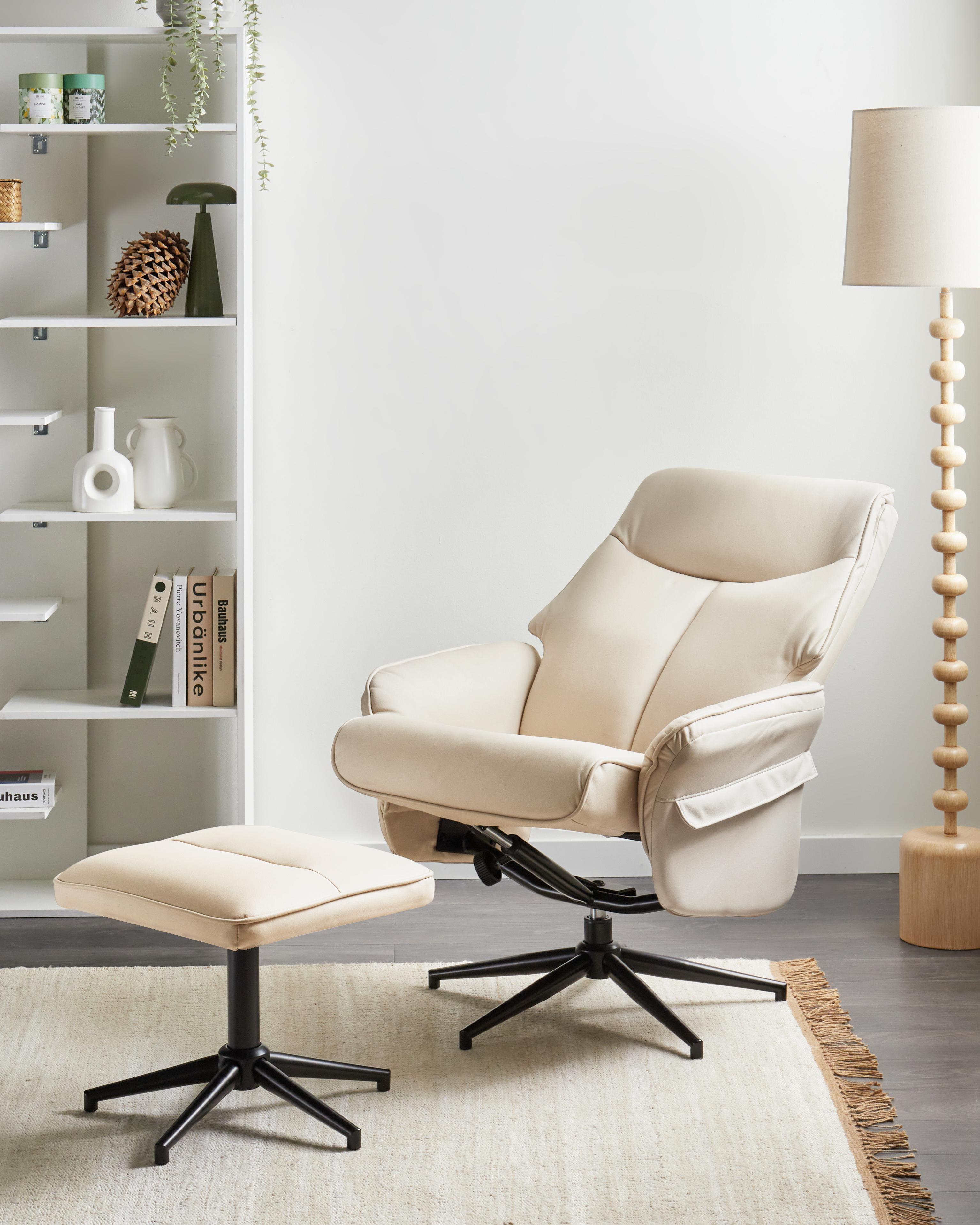 Relaxfauteuil ERATO Kunstleer Lichtbeige