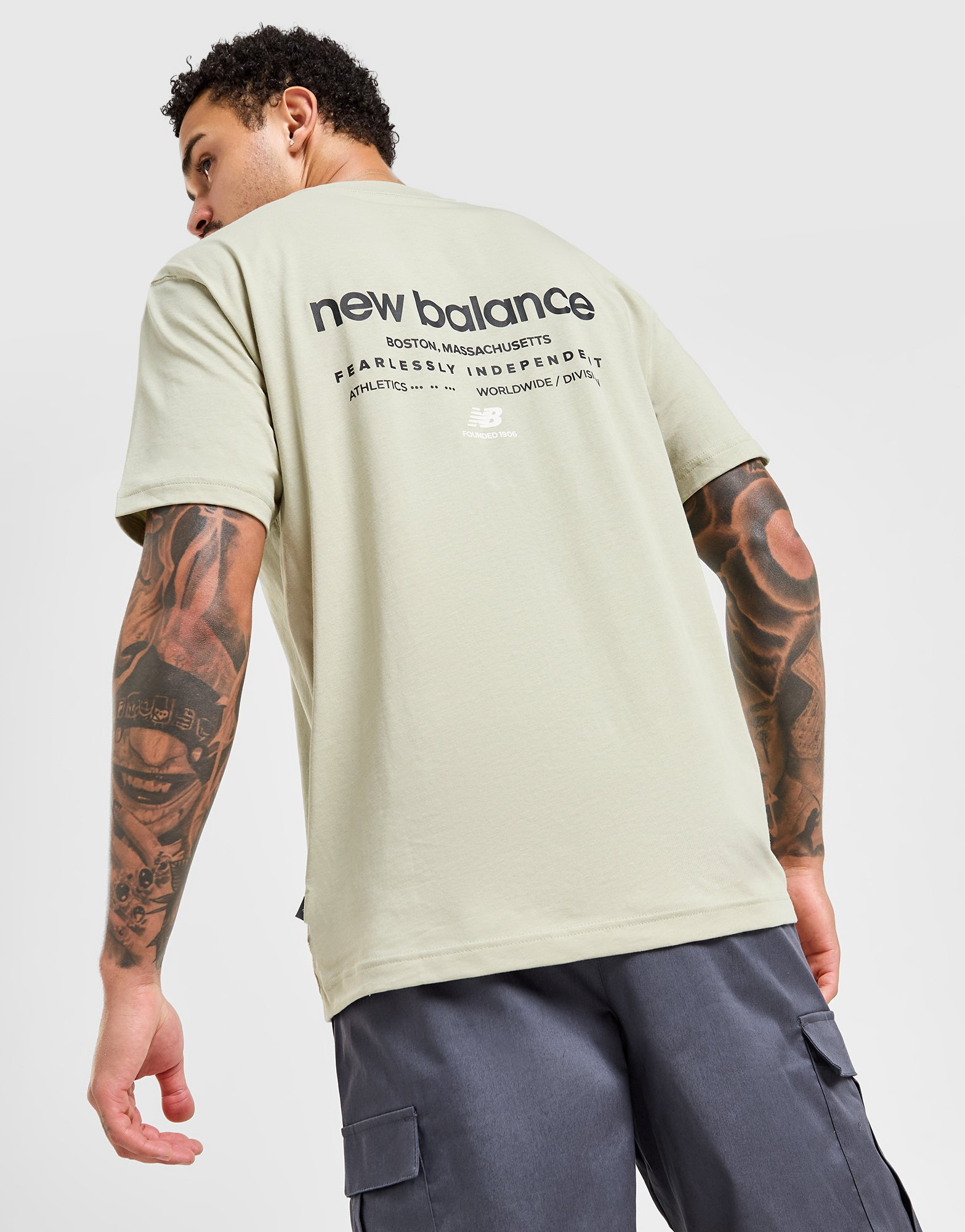 New Balance T-shirt Linear Back Hit Homme