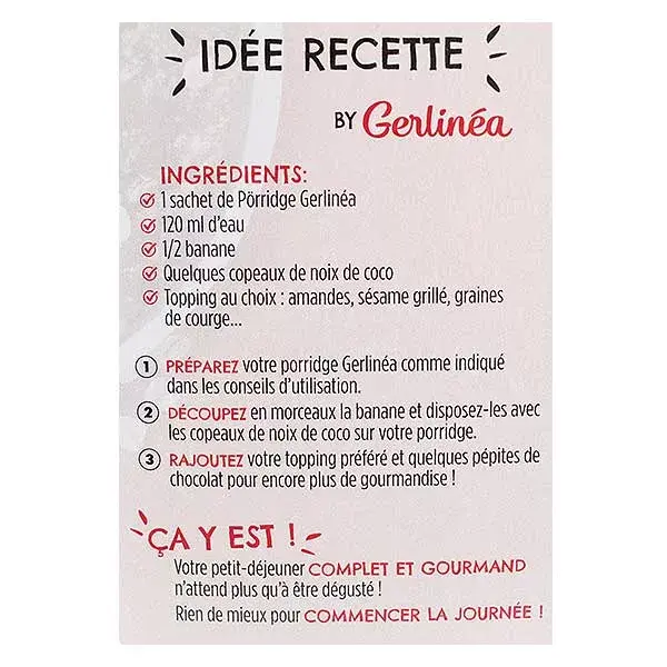 Gerlinéa Repas Minceur Pörridge Chocolat 275g