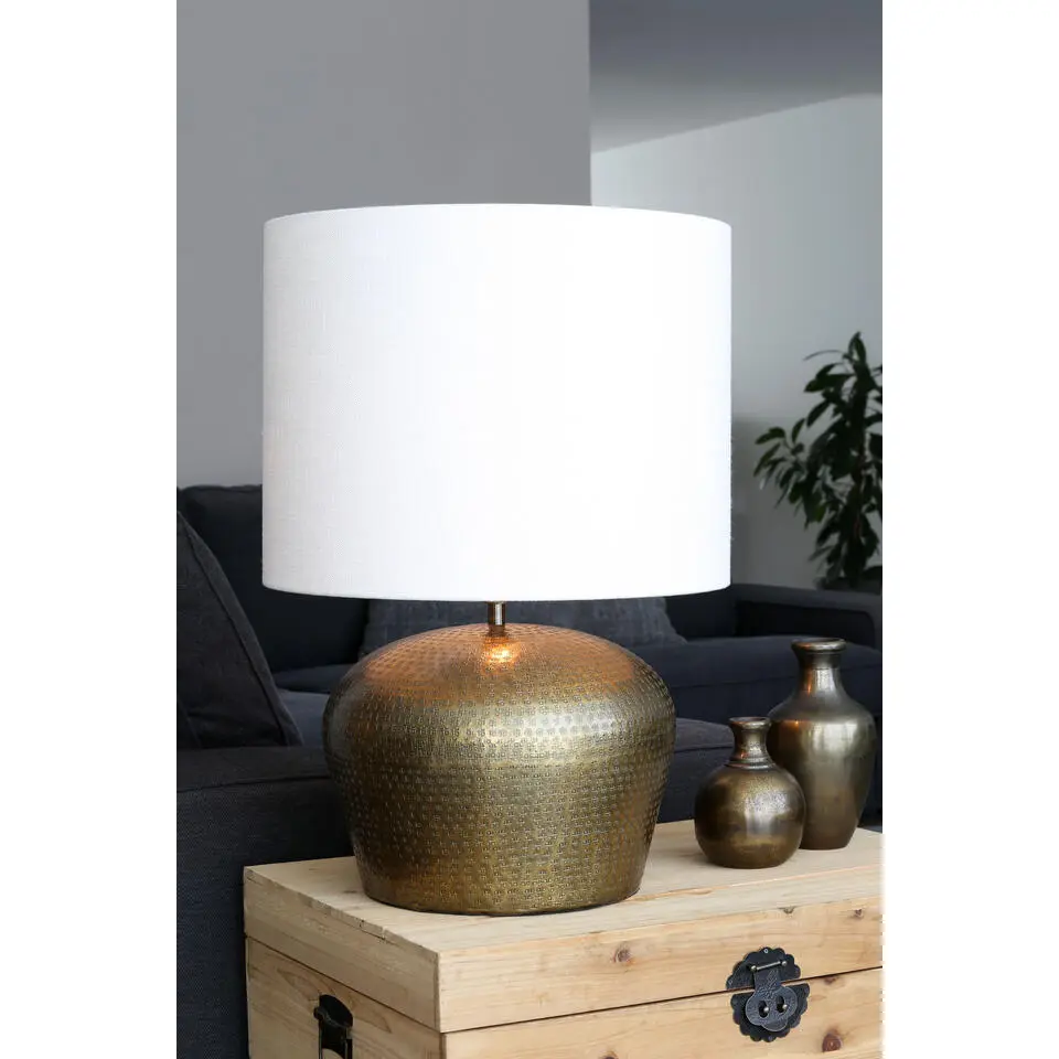 Lampenkap cilinder LIVIGNO - 50-50-38cm - eiwit
