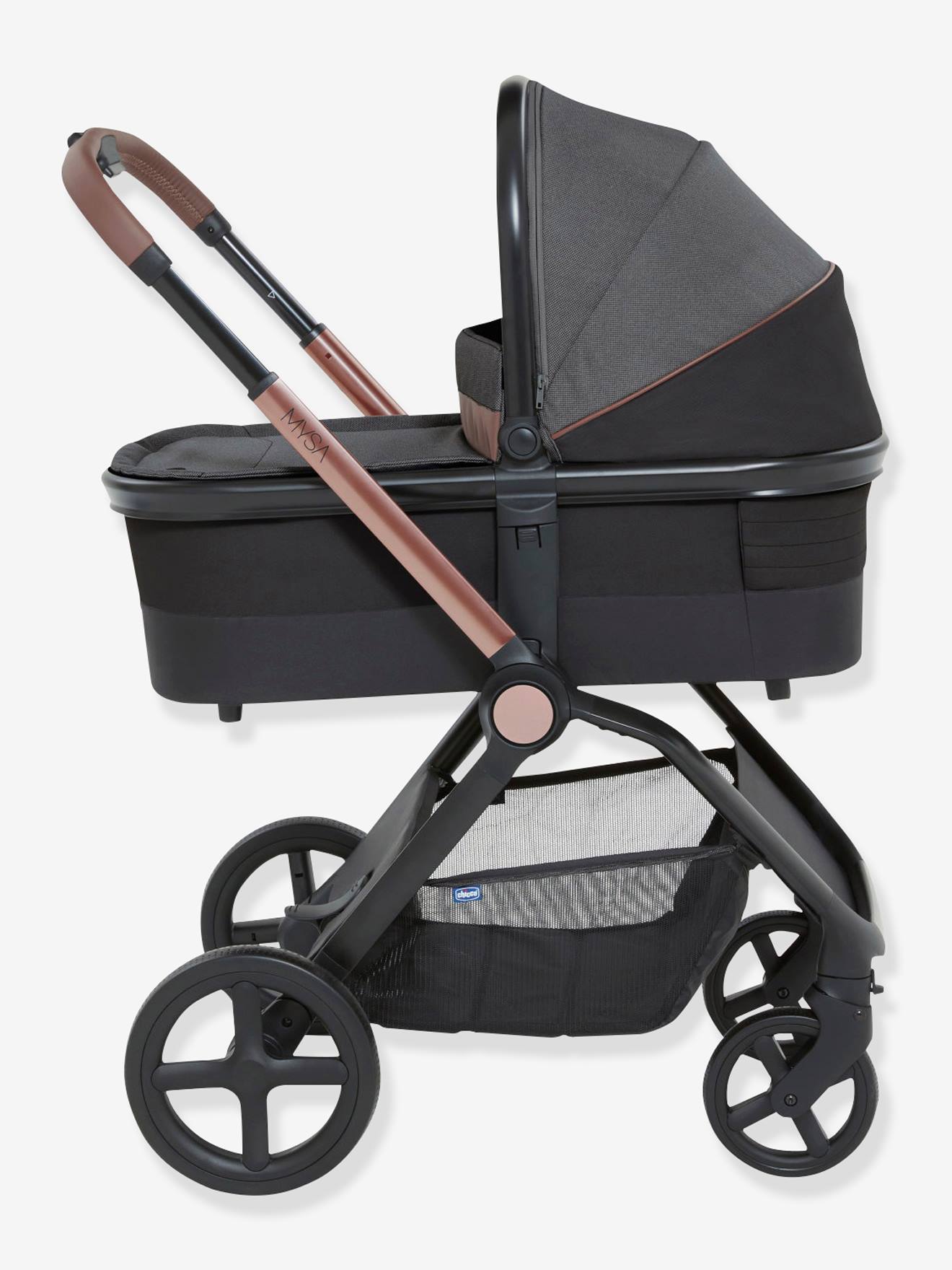Carrinho de bebê Mysa Chicco cinza