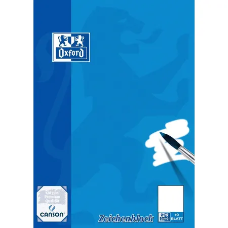 Oxford Zeichenblock, A4, 10 Blatt 120g Premium Qualität