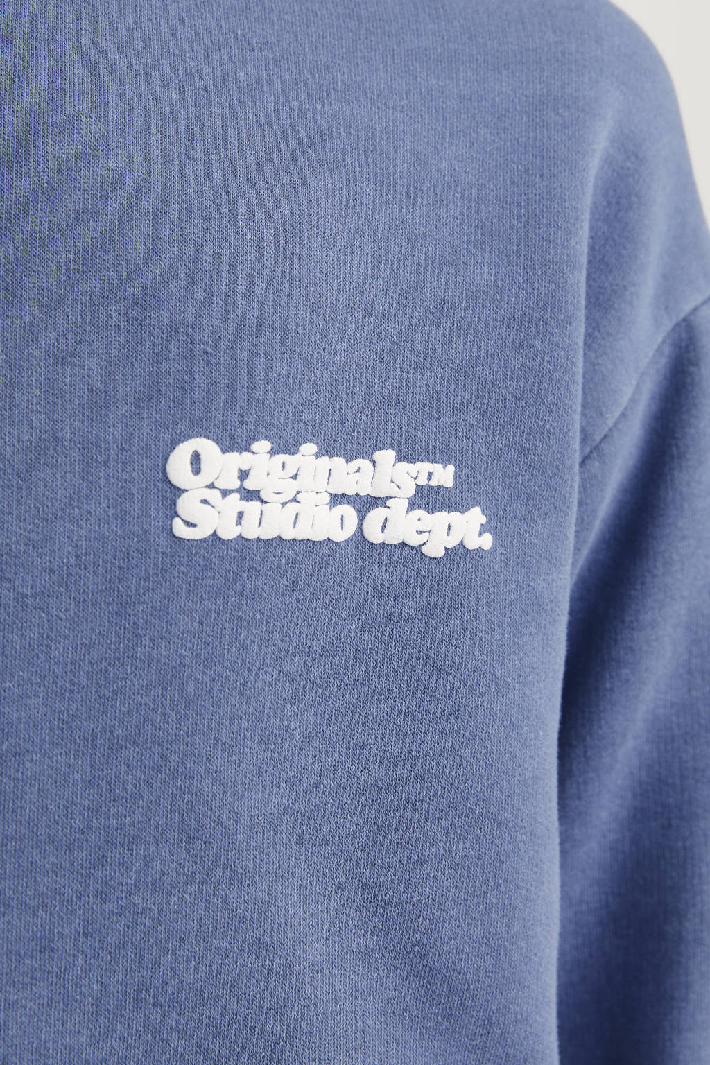 JACK & JONES hoodie JORVERMONT met backprint blauw