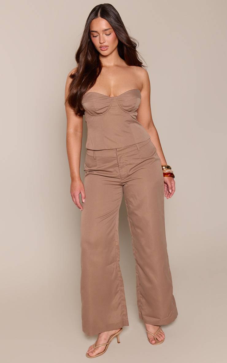 Moka Haut Corset Ajusté Shape En Ensemble Coordonné