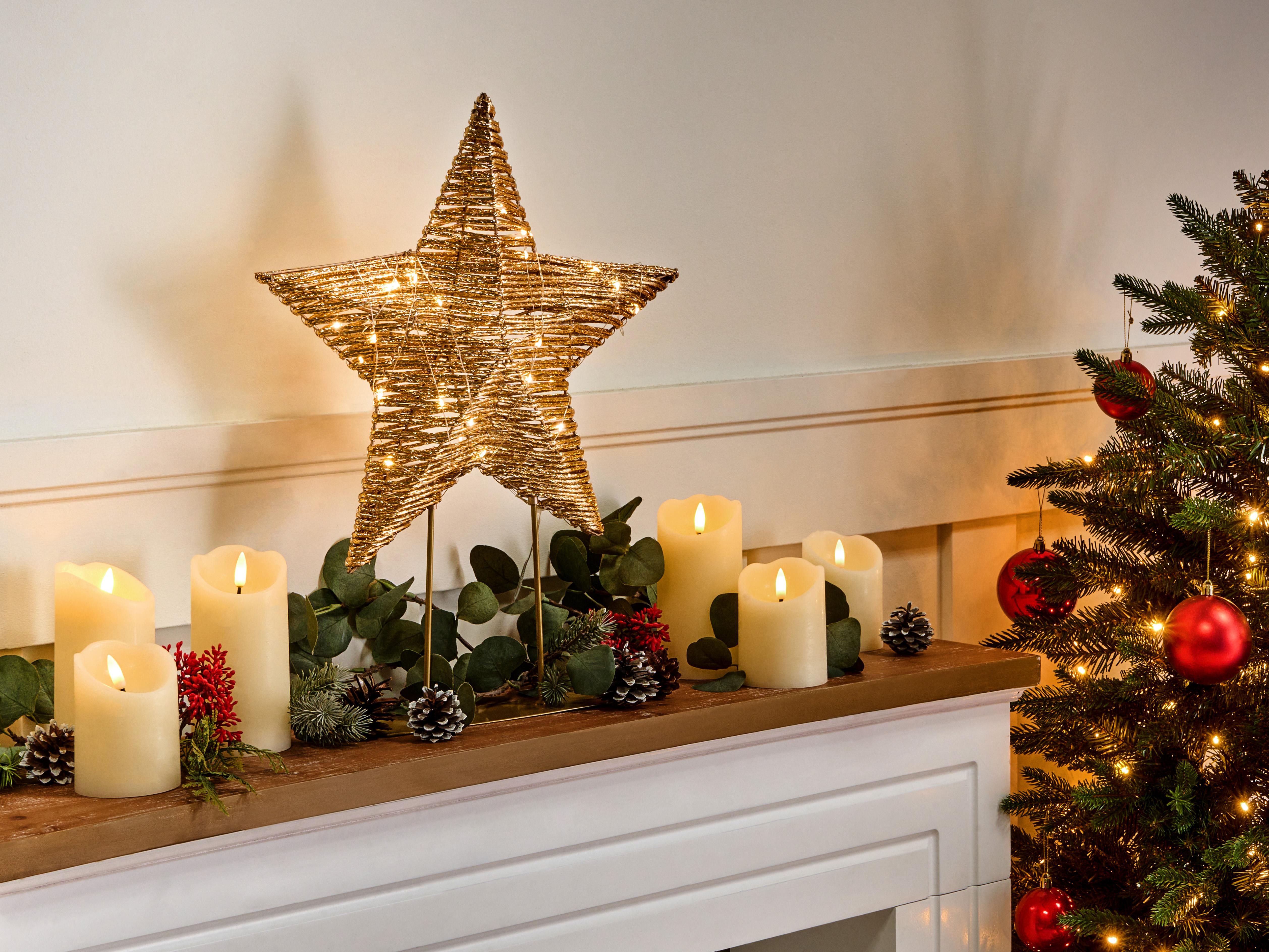 Kerstdecoratie LED FARUP Ster 51 cm Goud