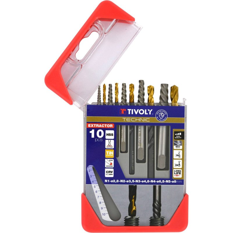 Extracteurs de goujons Tivoly technic - Coffret de 10 pièces