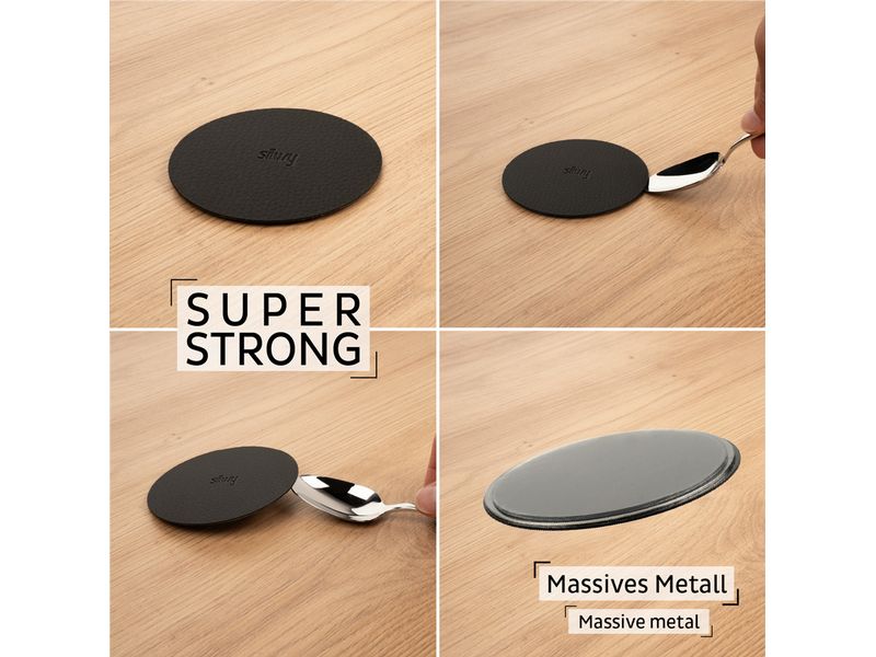 Silwy Metall-Pad Superstrong 1 Stück, Schwarz Haftmagnet
