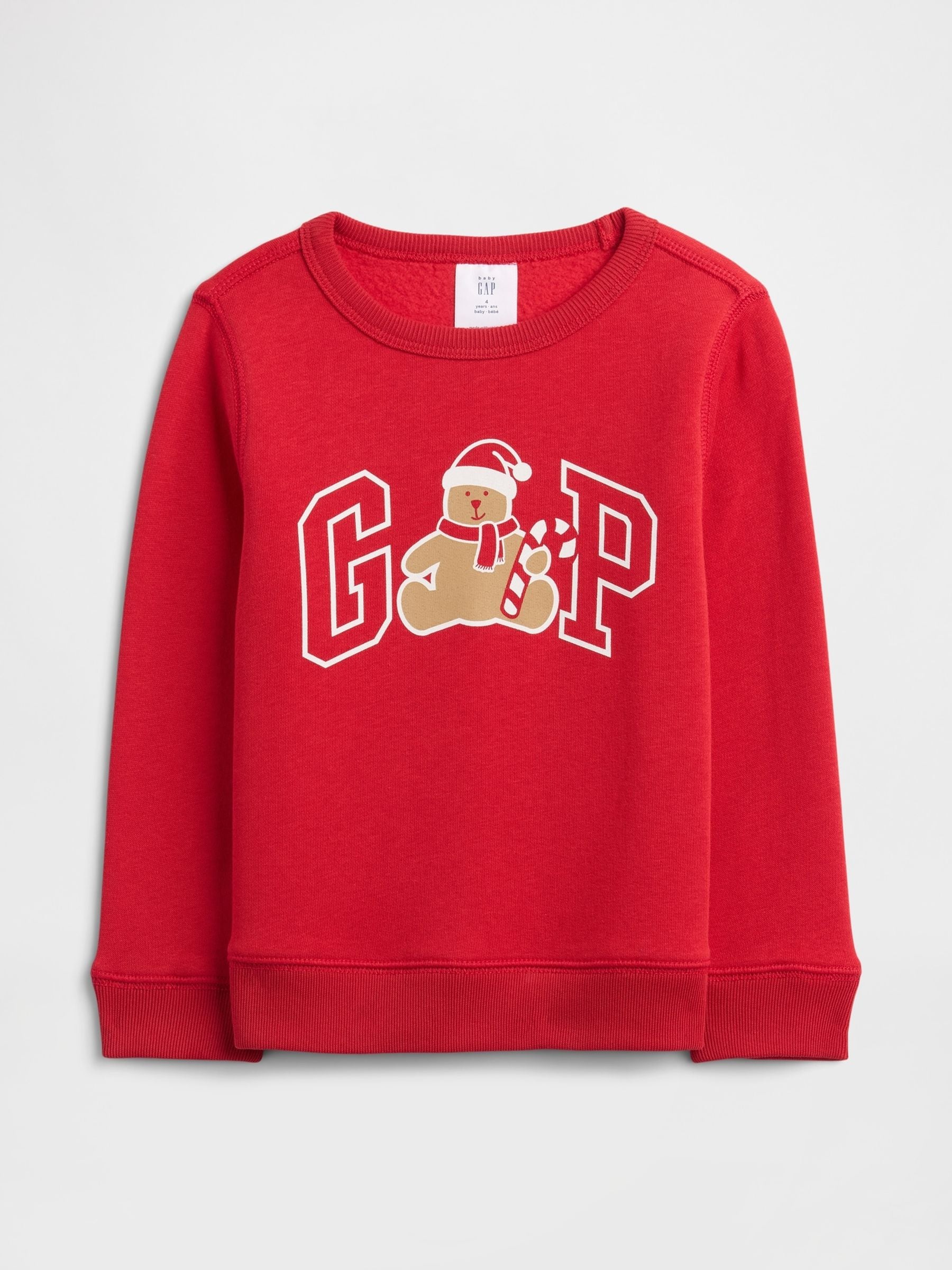 Rood - Gap sweatshirt met logo (6mnd -5jr)