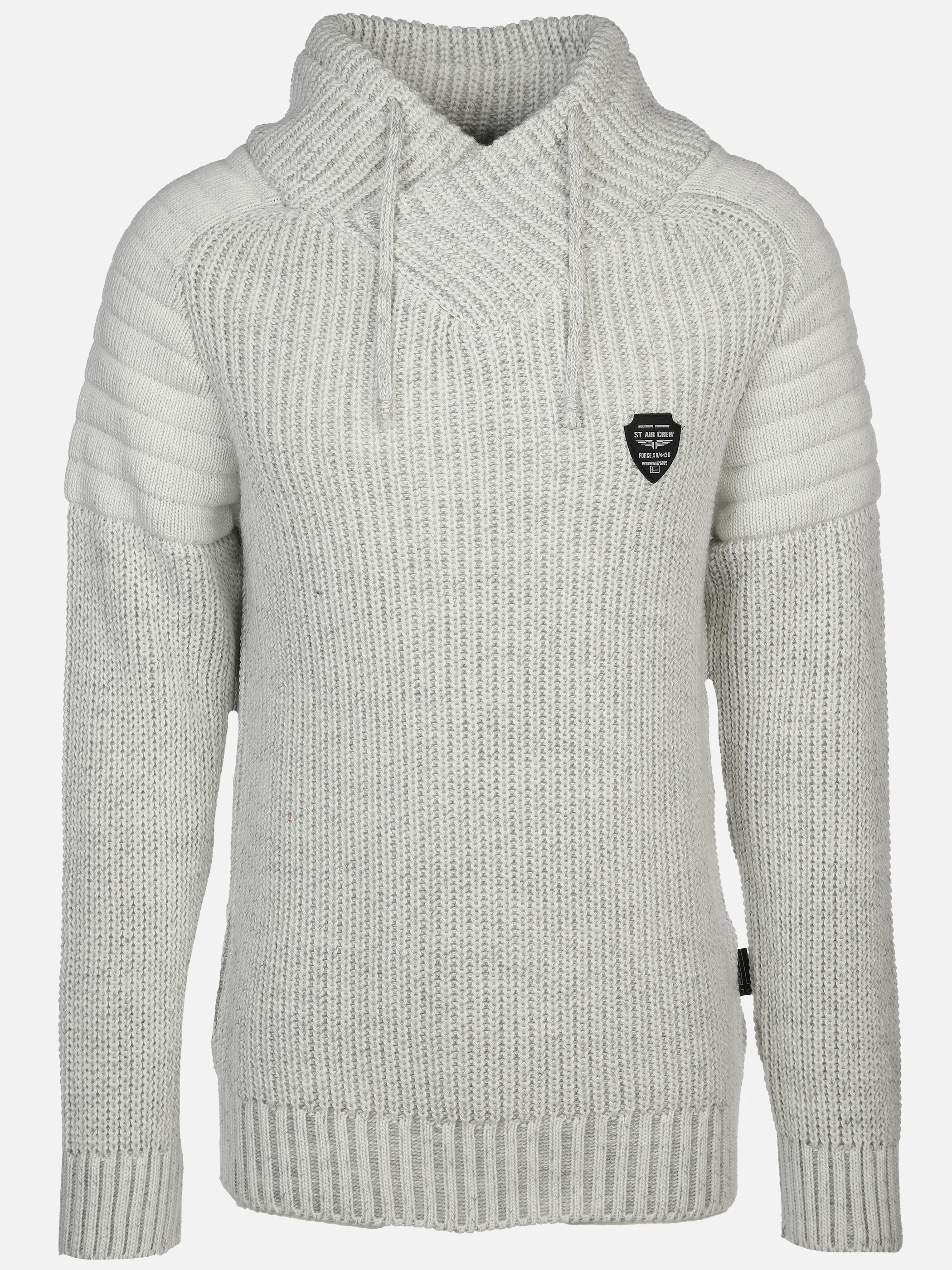 Herren Pullover mit überlappendem Schalkragen