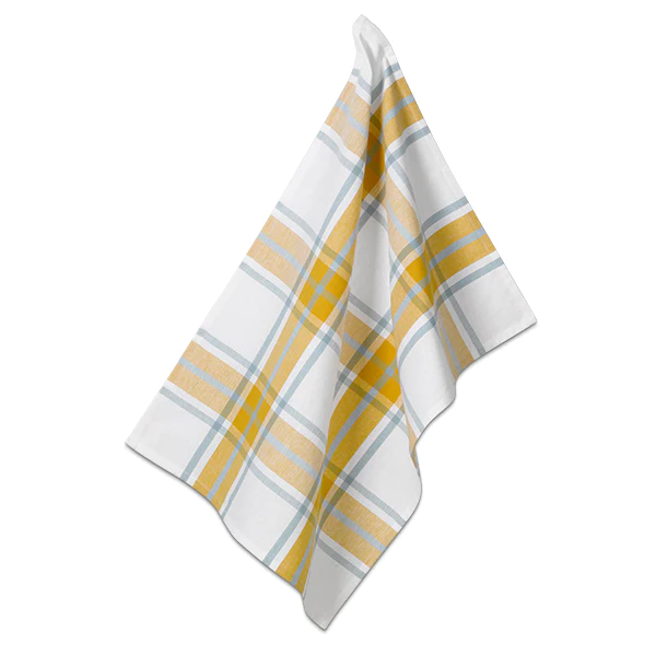 Torchon Svea Jaune blanc 70 x 50 cm Kela