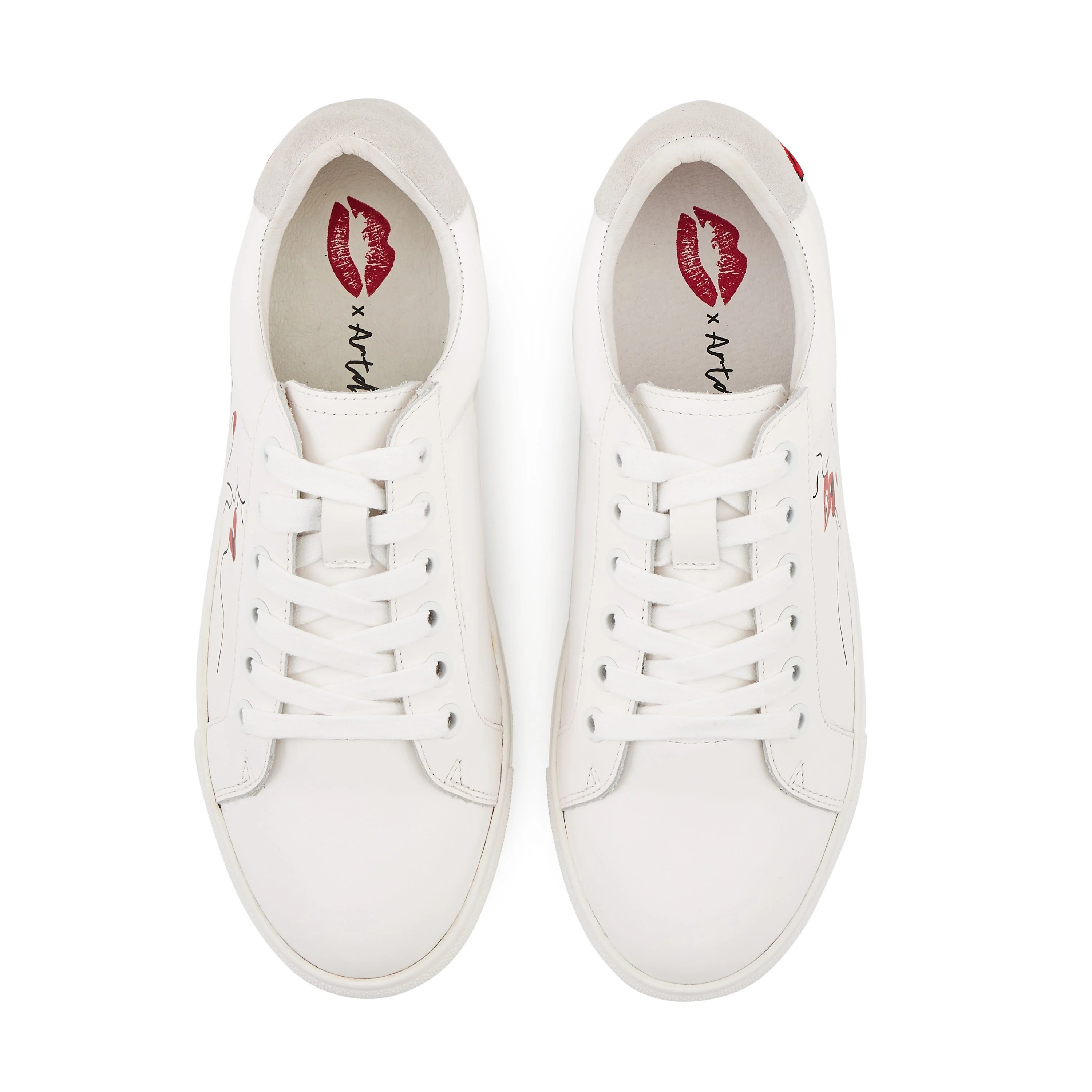 SIMONE ARTDESMAUX AMOUREUSE - Sneakers en cuir | Blanc