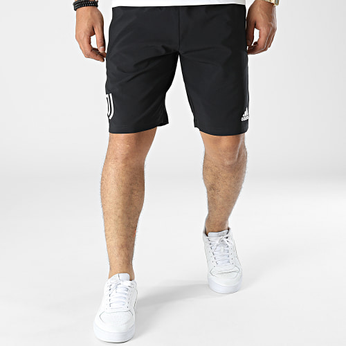 Short Jogging A Bandes Juventus H56708 Noir