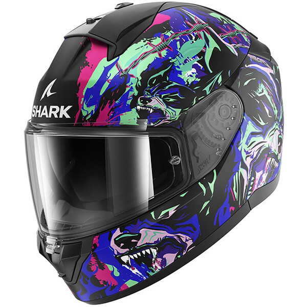 Shark - Casque Ridill 2 Racing Beast Noir / Rose / Vert / Mat