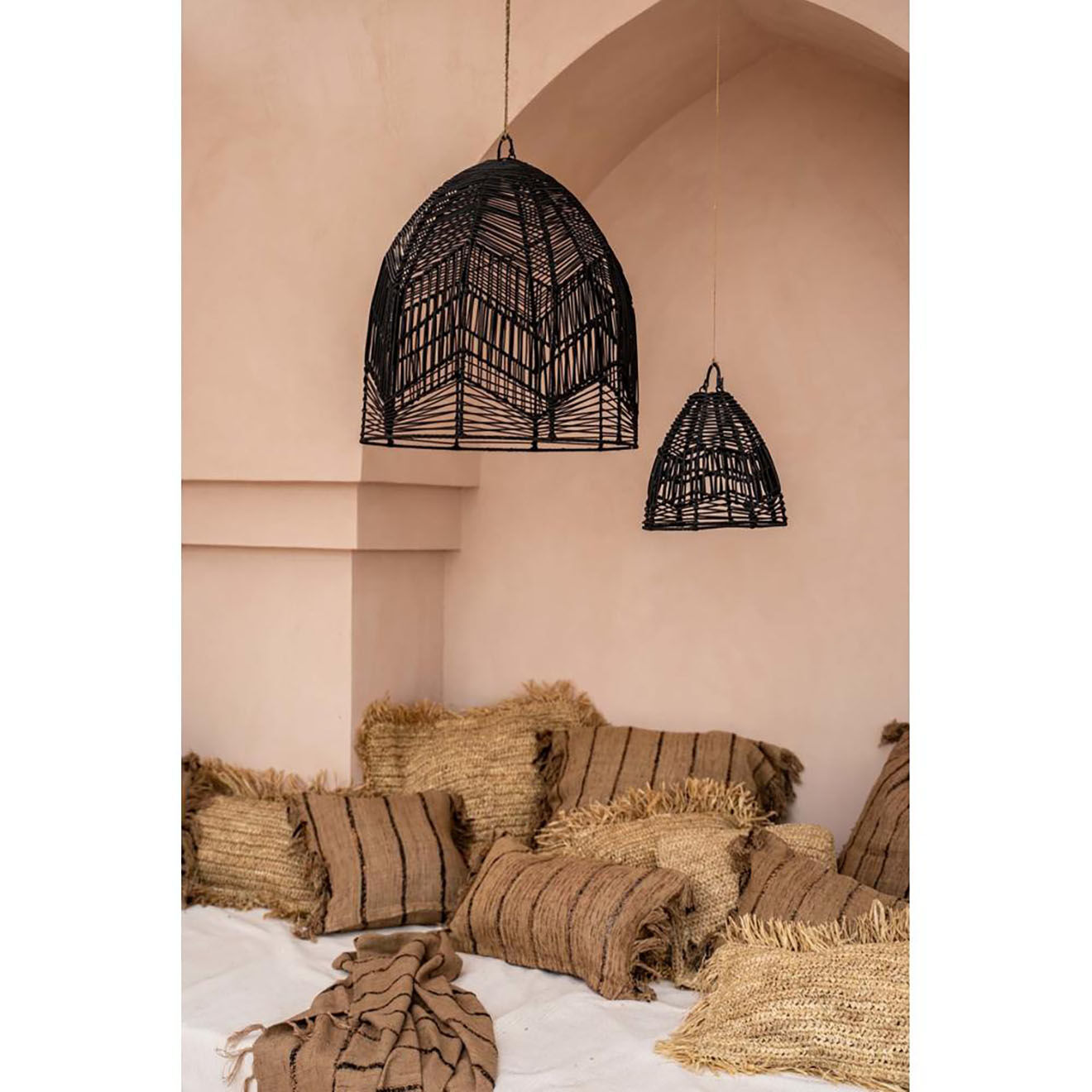 Bazar Bizar Housse de coussin Oh My Gee beige/noir - 40x40 cm