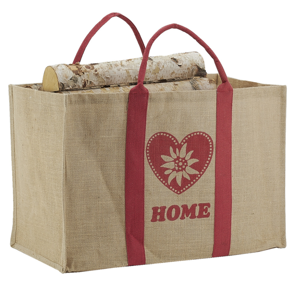 Sac à bûches en jute