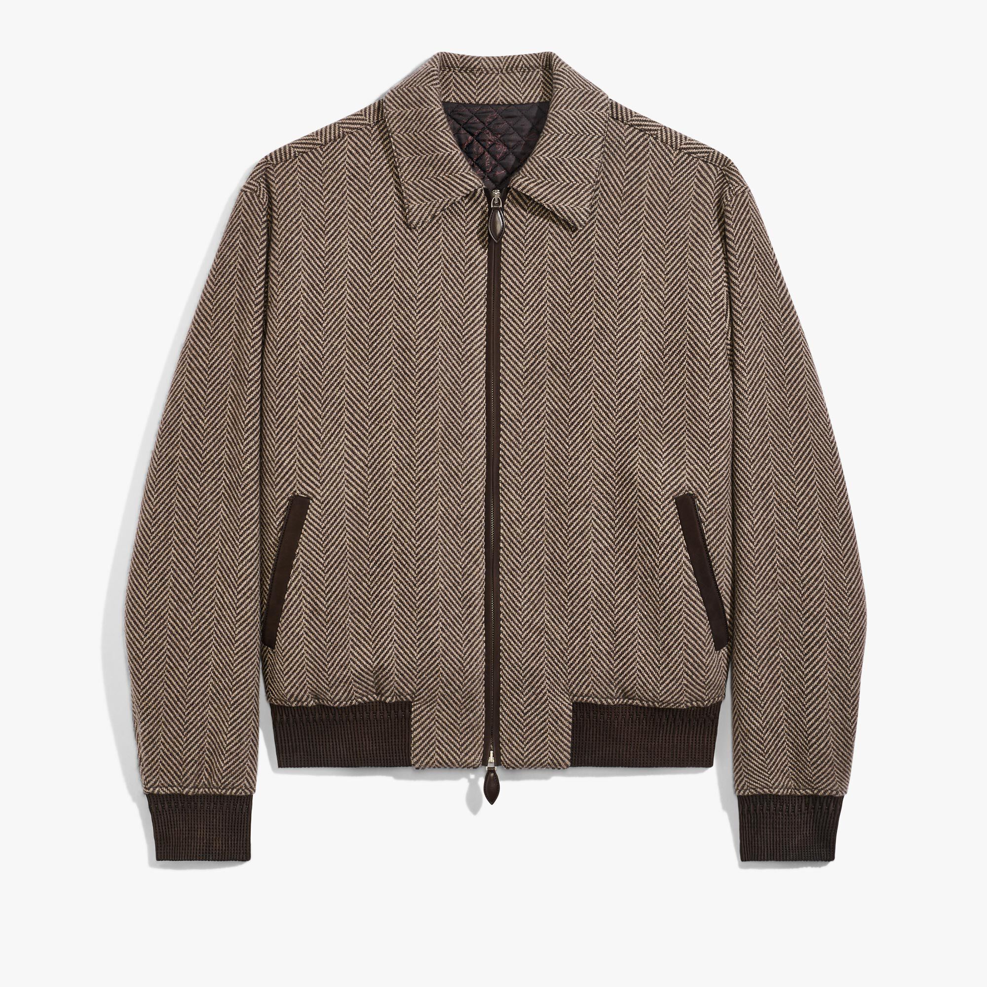Blouson En Cachemire À Motifs Chevron