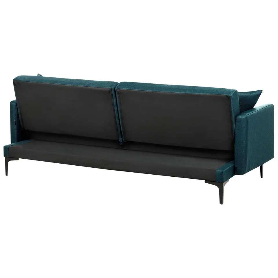 LUCAN - Slaapbank 3-zits - Blauw - Polyester