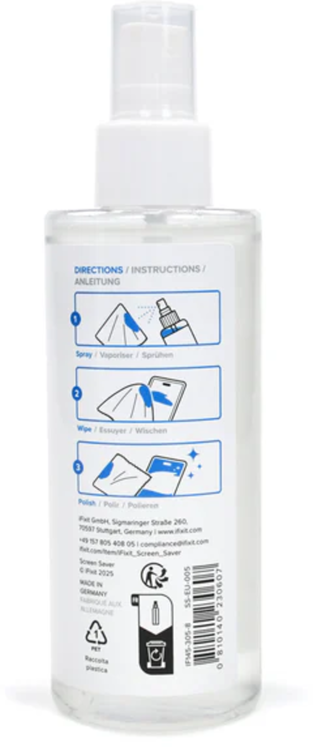 iFixit  iFixit Screen Saver Reinigungsspray, 200 ml    Mildes Reinigungsspray für Displays & andere empfindliche Oberflächen