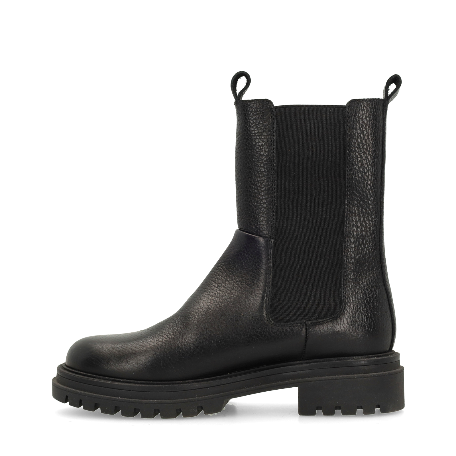 Zwarte leren chelsea boots