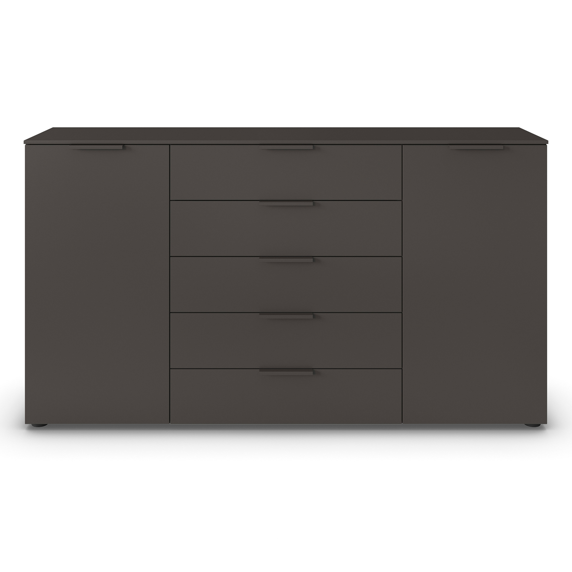 Kommode - graphit - Graphitgriffe - 180 cm