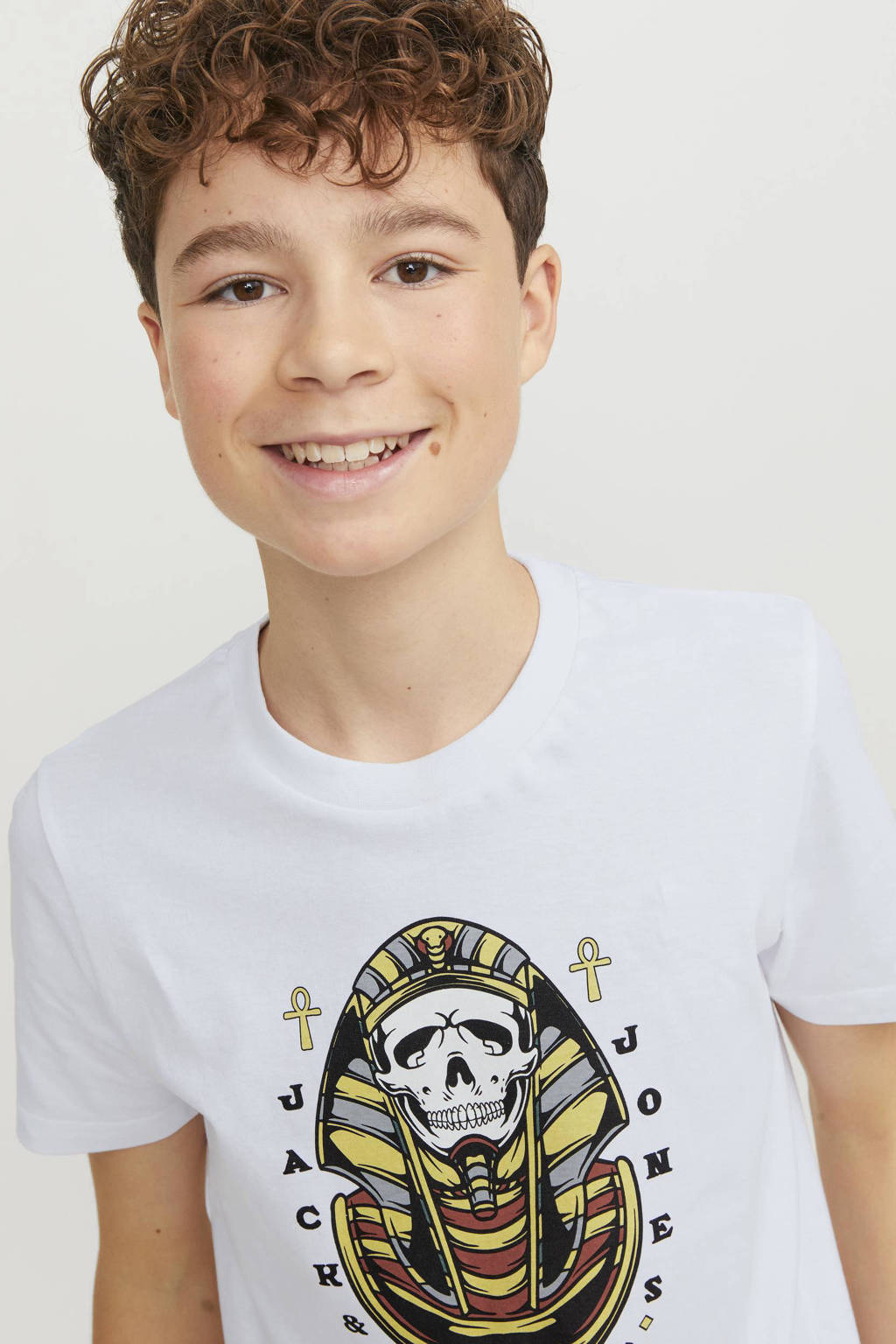 JACK & JONES T-shirt JORHEAVENS met printopdruk wit