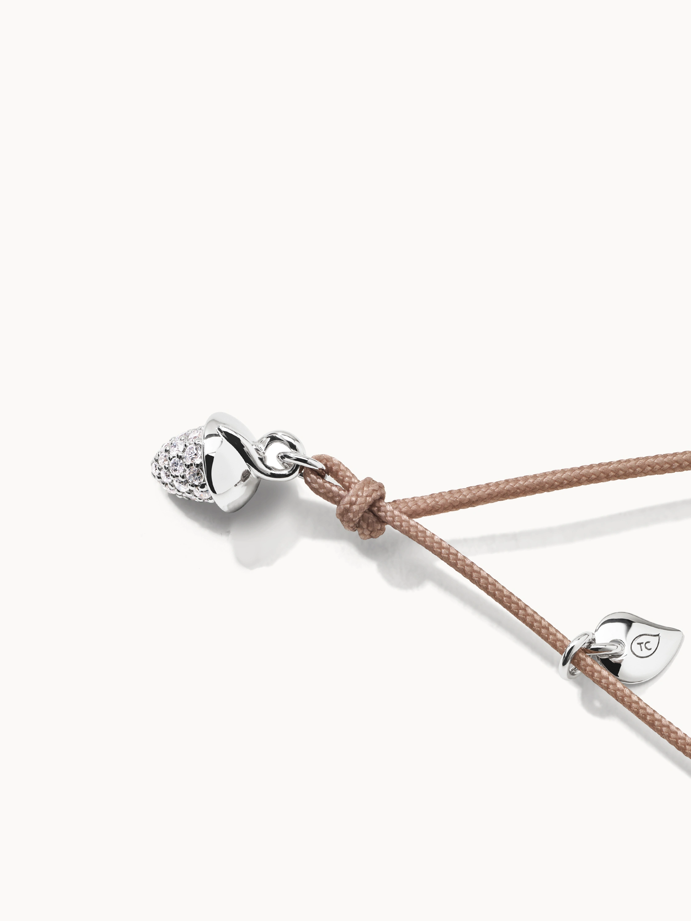 TAMARA COMOLLI Armband BRACELET 'MYMIKADO' WITH DIAMOND PAVÉ aus 18 Karat Weißgold mit Diamant Pavé