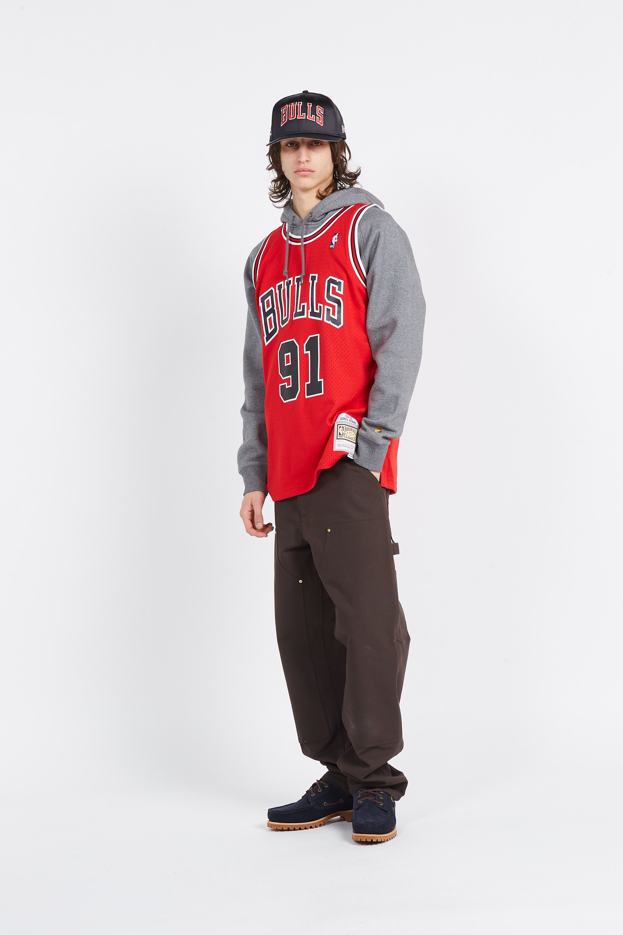 MITCHELL & NESS Débardeur  CHICAGO BULLS - DENIS RODMAN Rouge