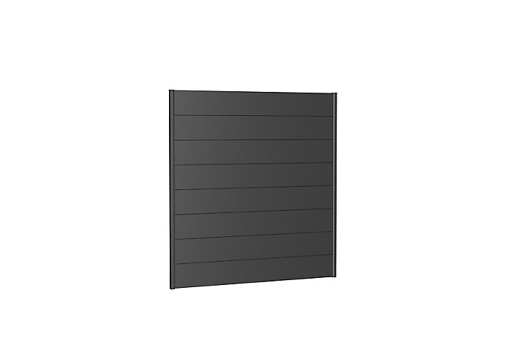 Panneau acier droit Biohort 180 x h.180 cm gris