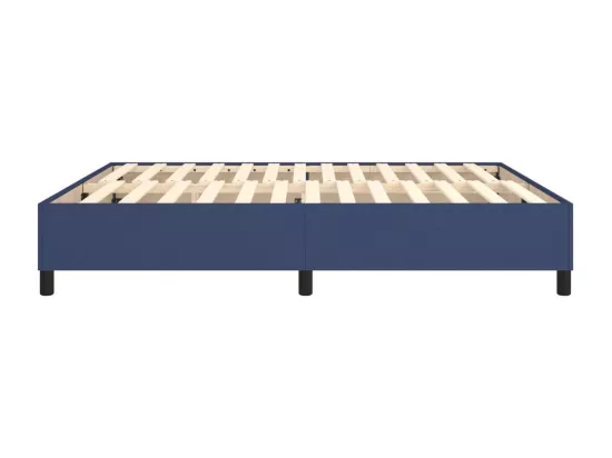 Sommier à lattes de lit Bleu 160x200 cm Tissu