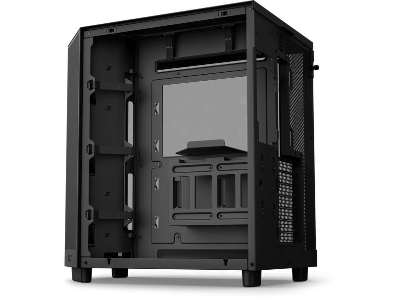 NZXT PC-Gehäuse H6 Flow Schwarz Kompaktes Mid-Tower-Gehäuse mit hohem Luftstrom