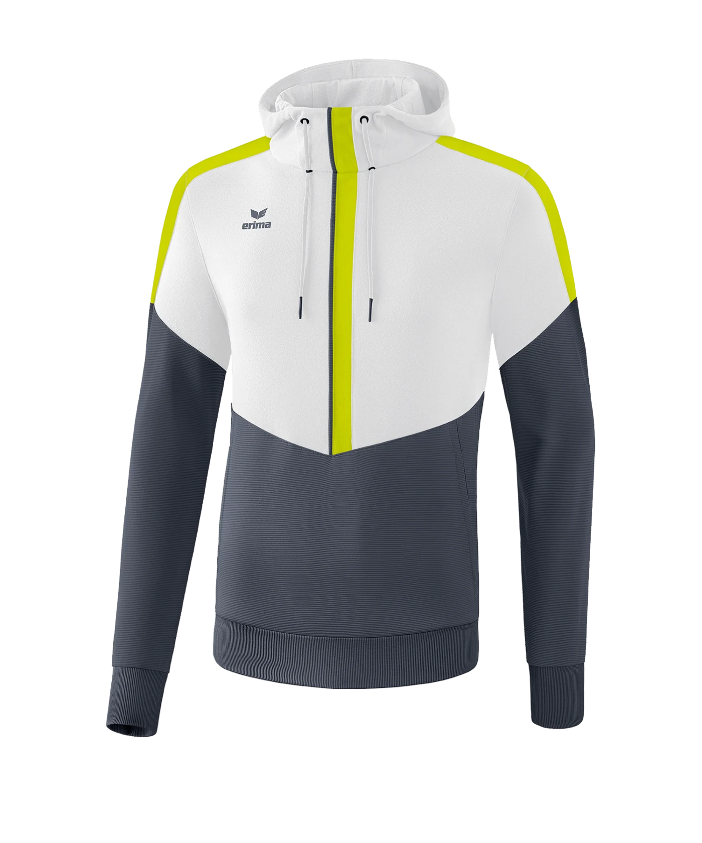 Erima Squad Hoody Kids Weiss Grau