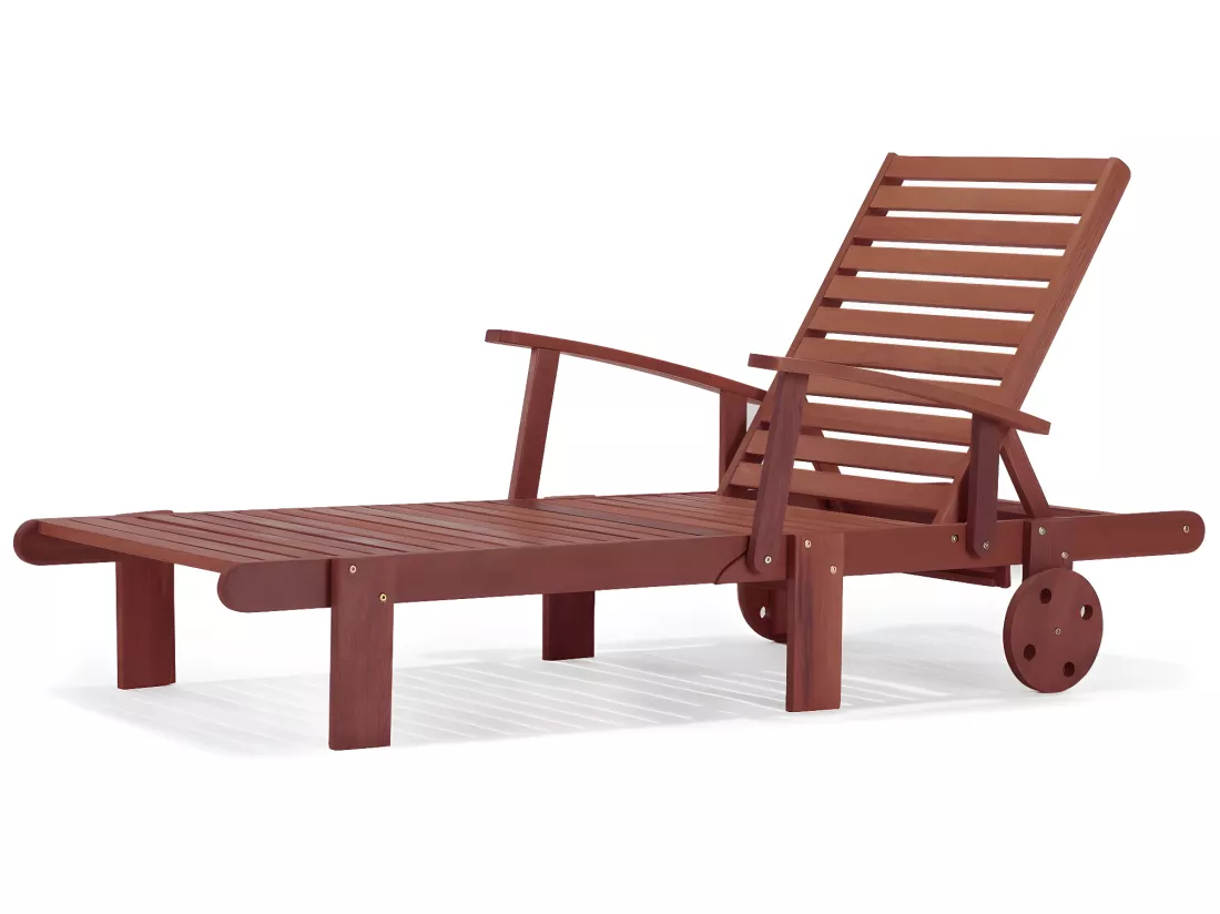 Bain de soleil pliant en bois exotique 