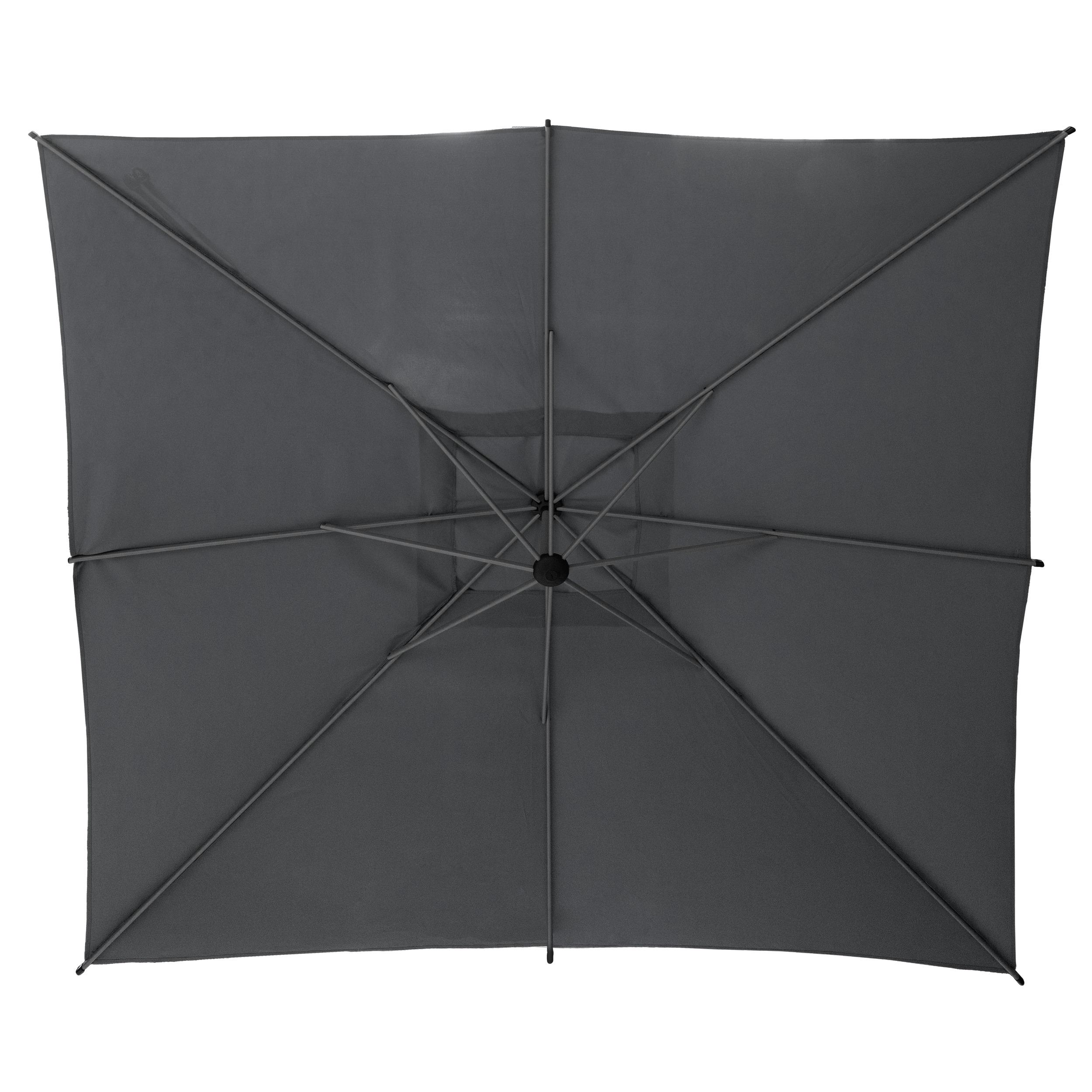 PARASOL DECENTRE 2.5X2.5M MANOA ARDOISE