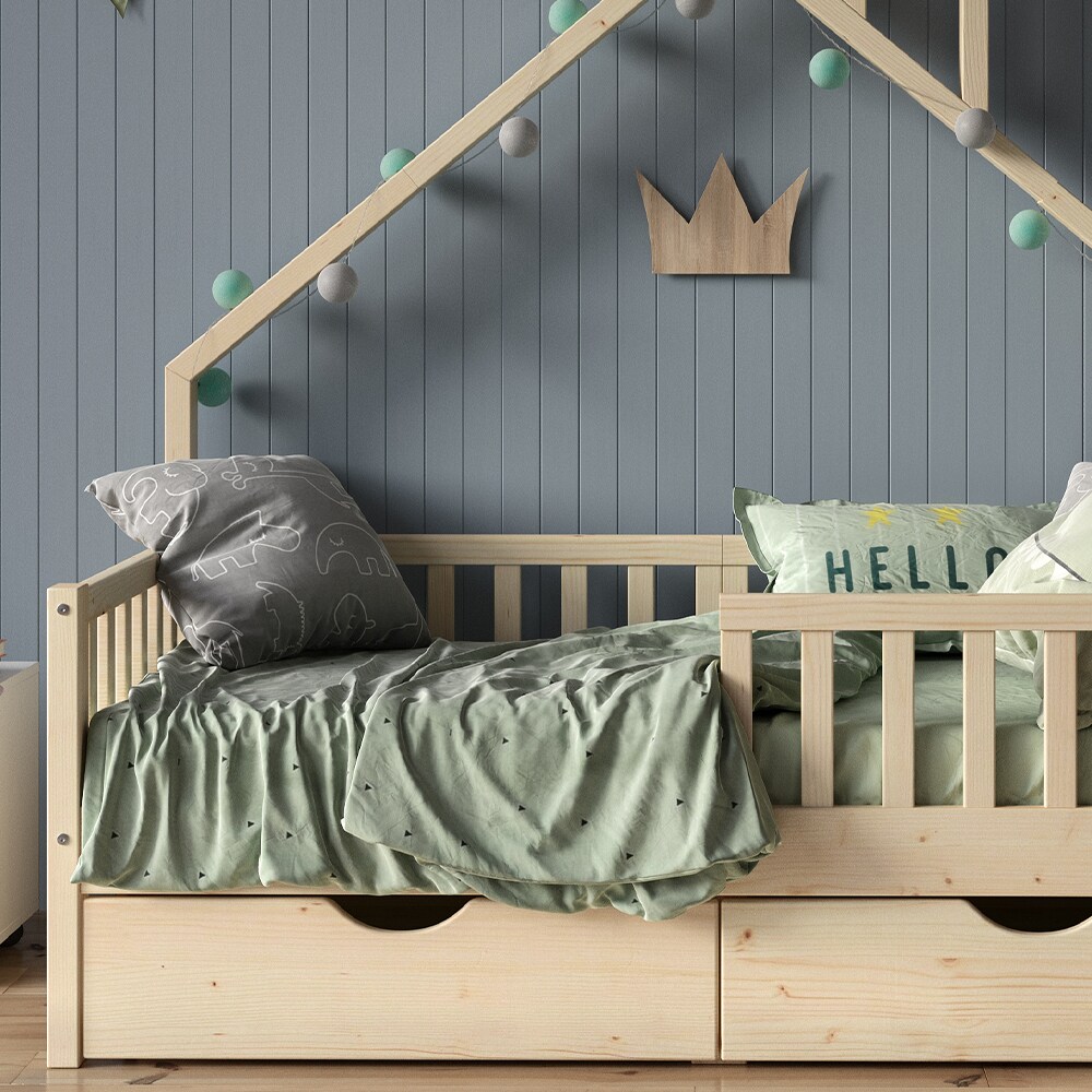 VitaliSpa Hausbett Kinderbett Spielbett Noemi 80x160cm inkl. Matratze Schubladen