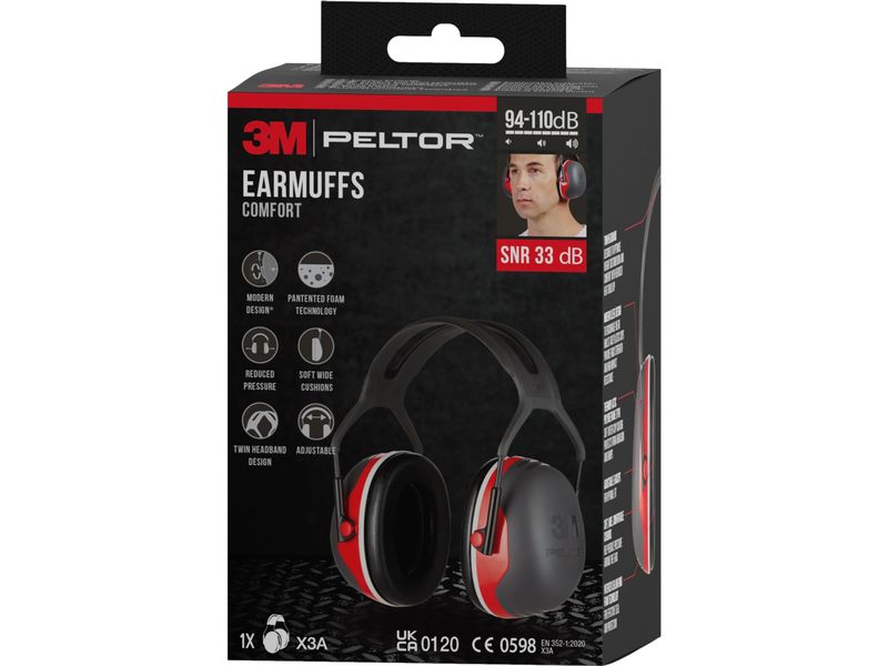3M Gehörschutz Peltor X3A Bequemer und effektiver Premium Plus Kapselgehörschutz