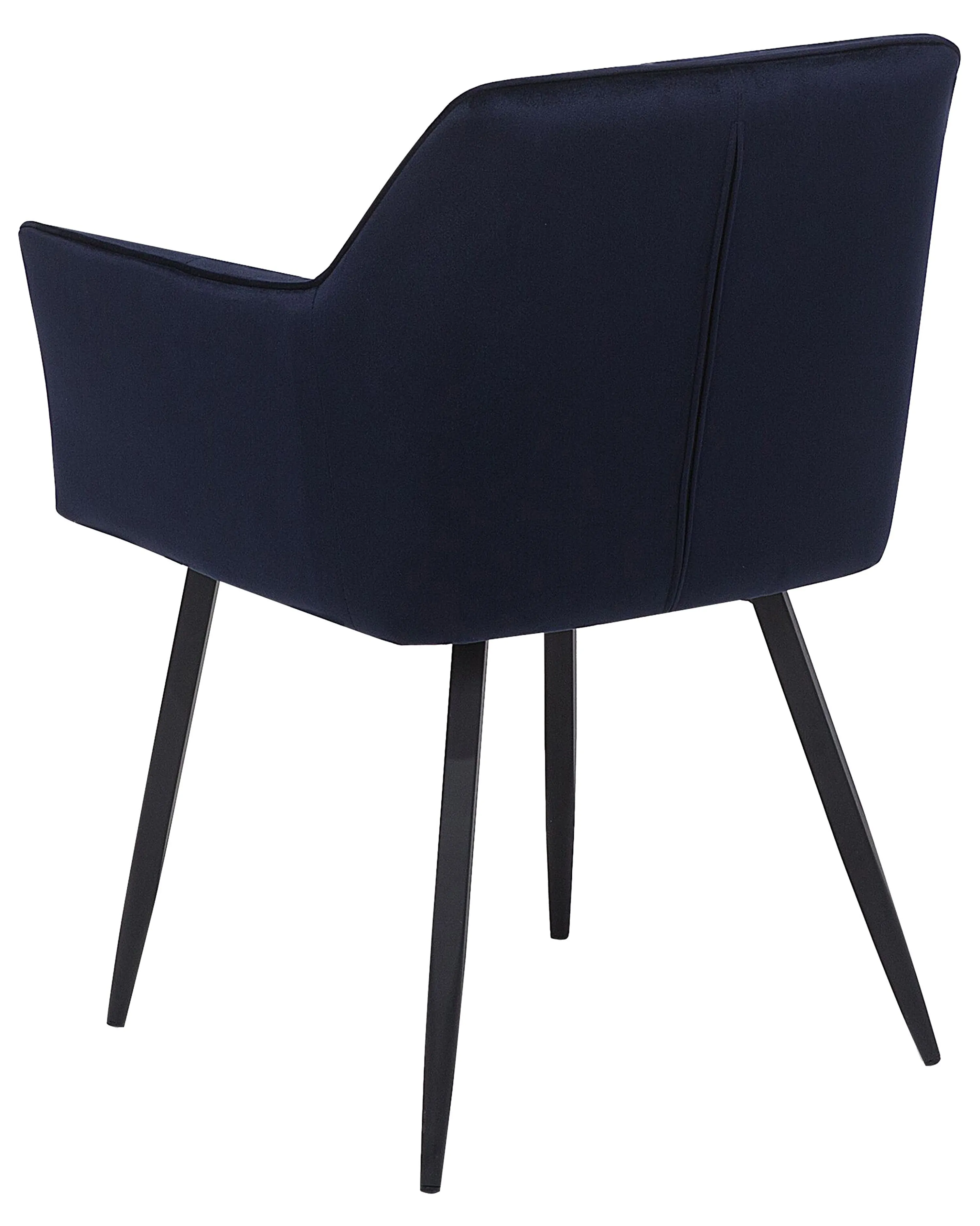Set van 2 eetkamerstoelen JASMIN Fluweel Donkerblauw