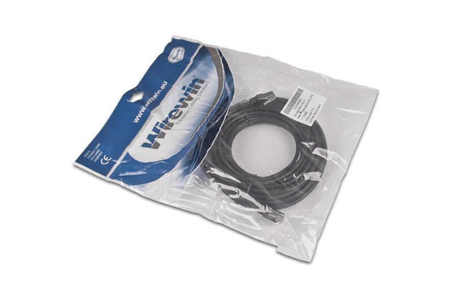 Patchkabel RJ-45 - RJ-45, Cat 5e, F/UTP, 10 m, SchwarzCat.5e-Patchkabel, 10 m
