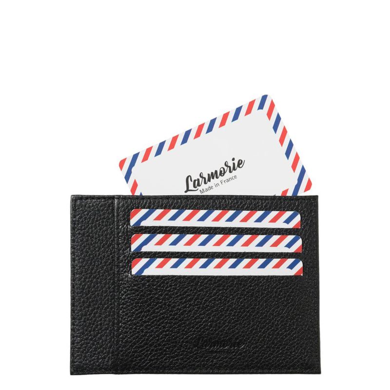 Porte-cartes Paul en cuir grainé Noir c'est noir