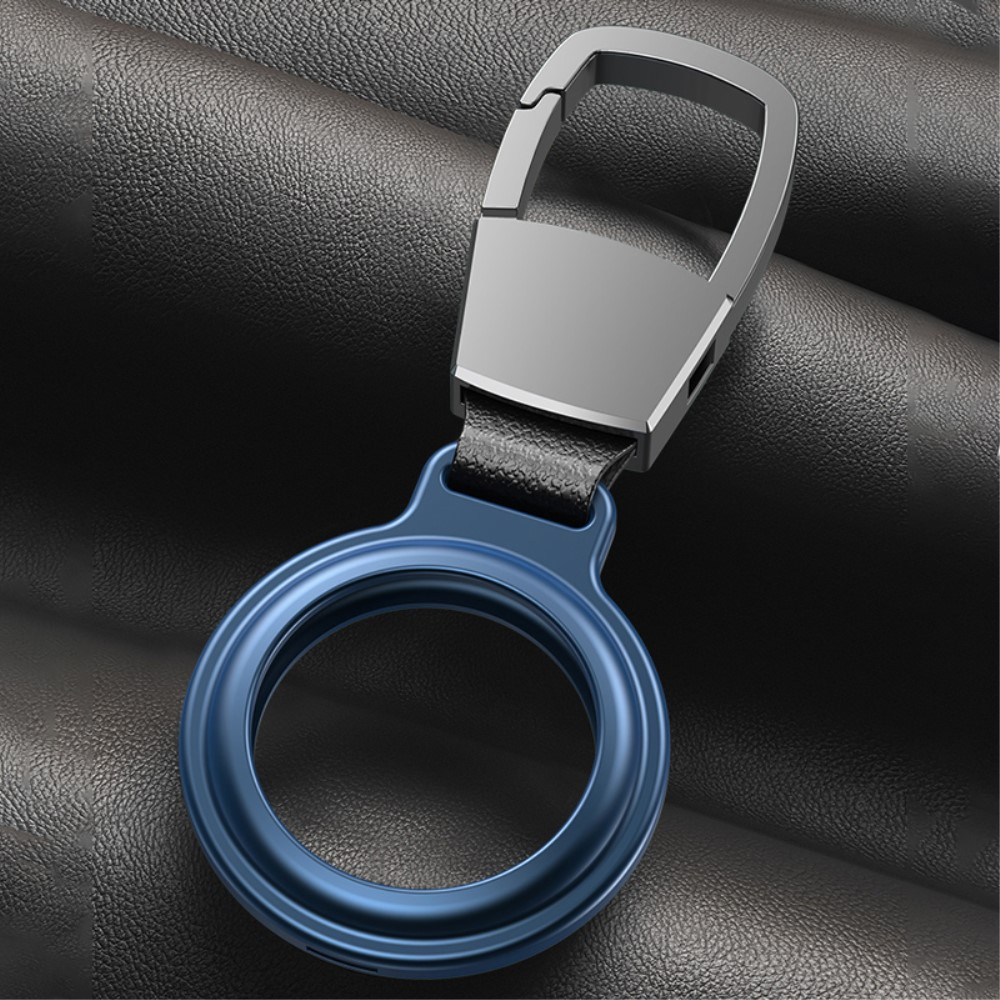 Apple AirTag Magnetische Alu Anhänger Hülle Schlüsselanhänger mit Karabinerhaken (Magnet-Technologie) - Lila