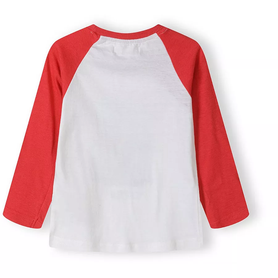 MINOTI Longsleeve WeißRot