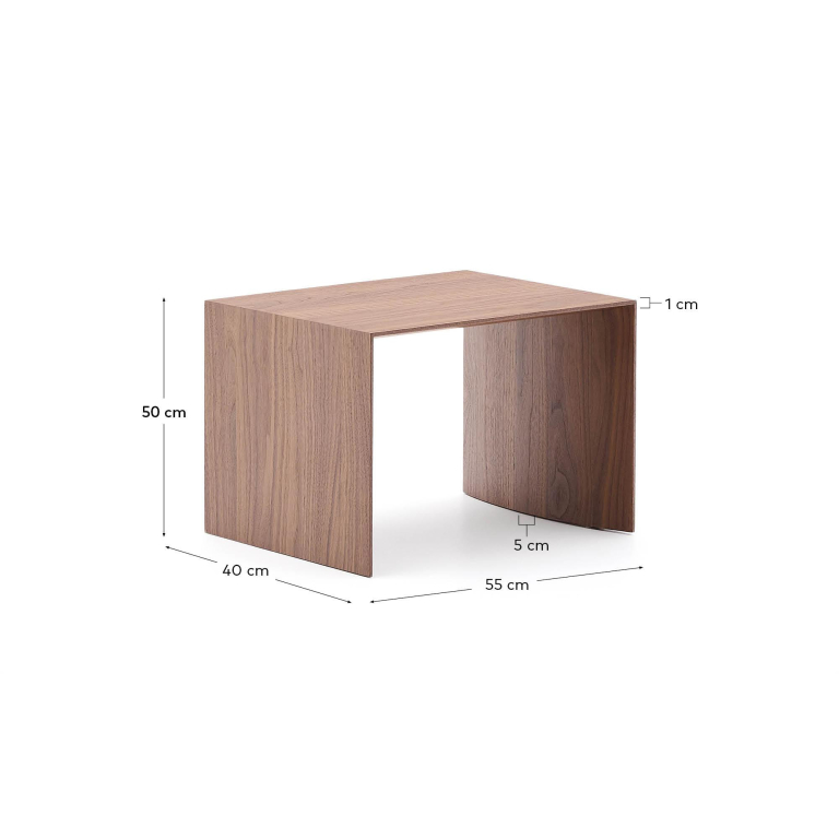 Kave Home Litto bijzettafel 55x40 eiken