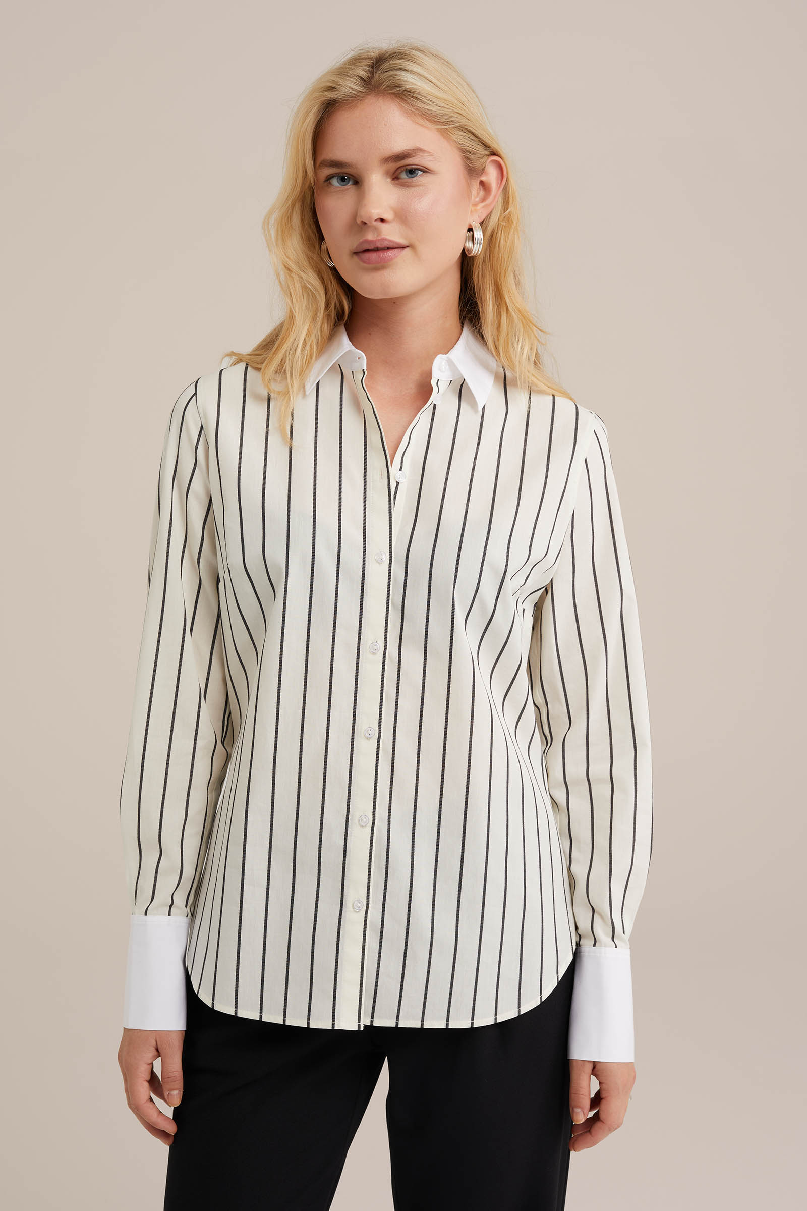 blouse met dessin WE Fashion Zwart