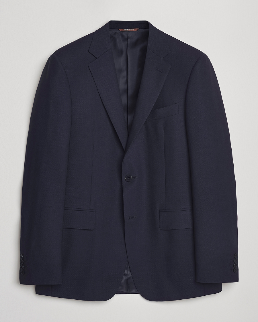Canali Travel Wool Blazer Navy