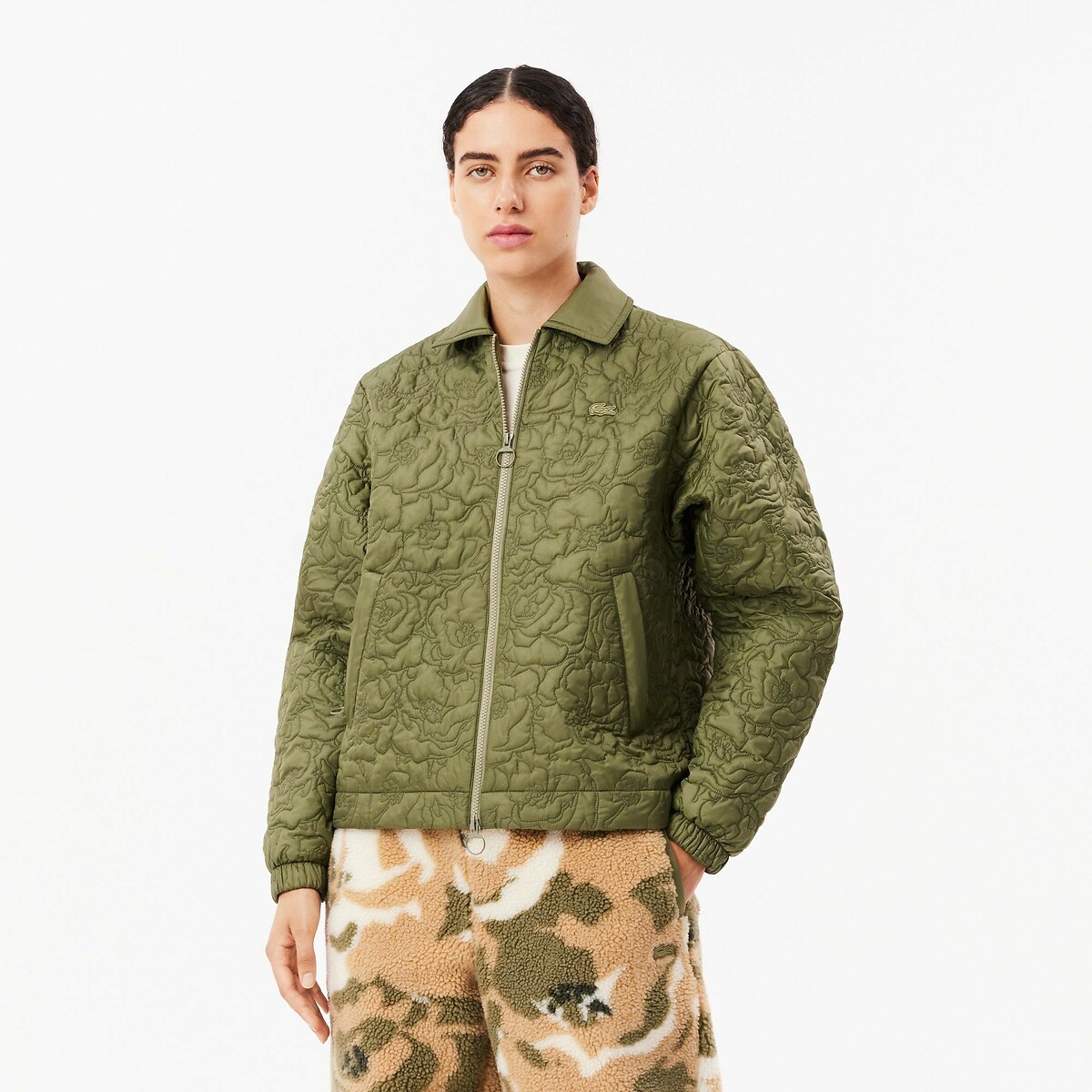 LACOSTE<br>Jaqueta com gola de camisa