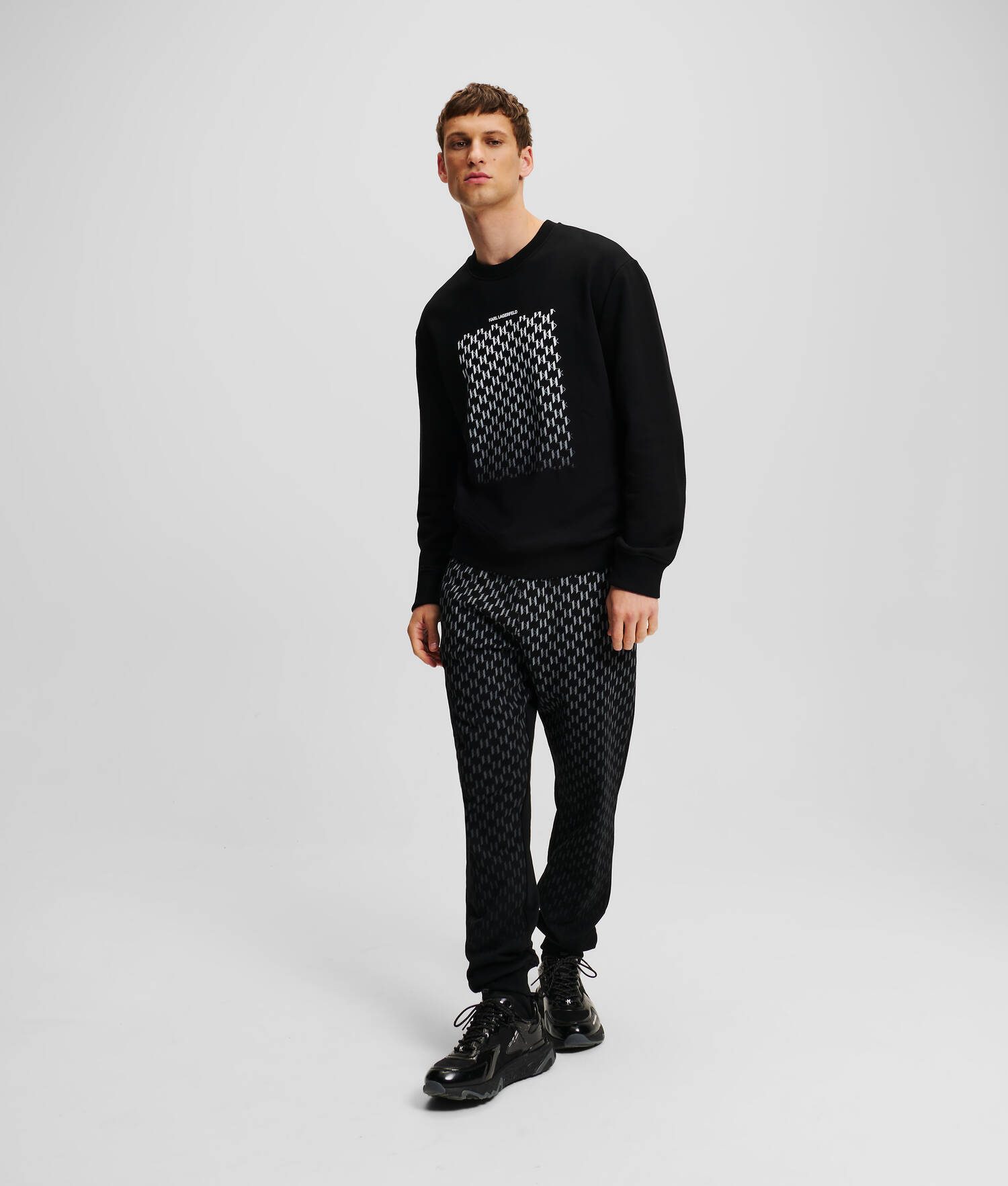 SWEAT-SHIRT EFFET DEGRADÉ KL MONOGRAM